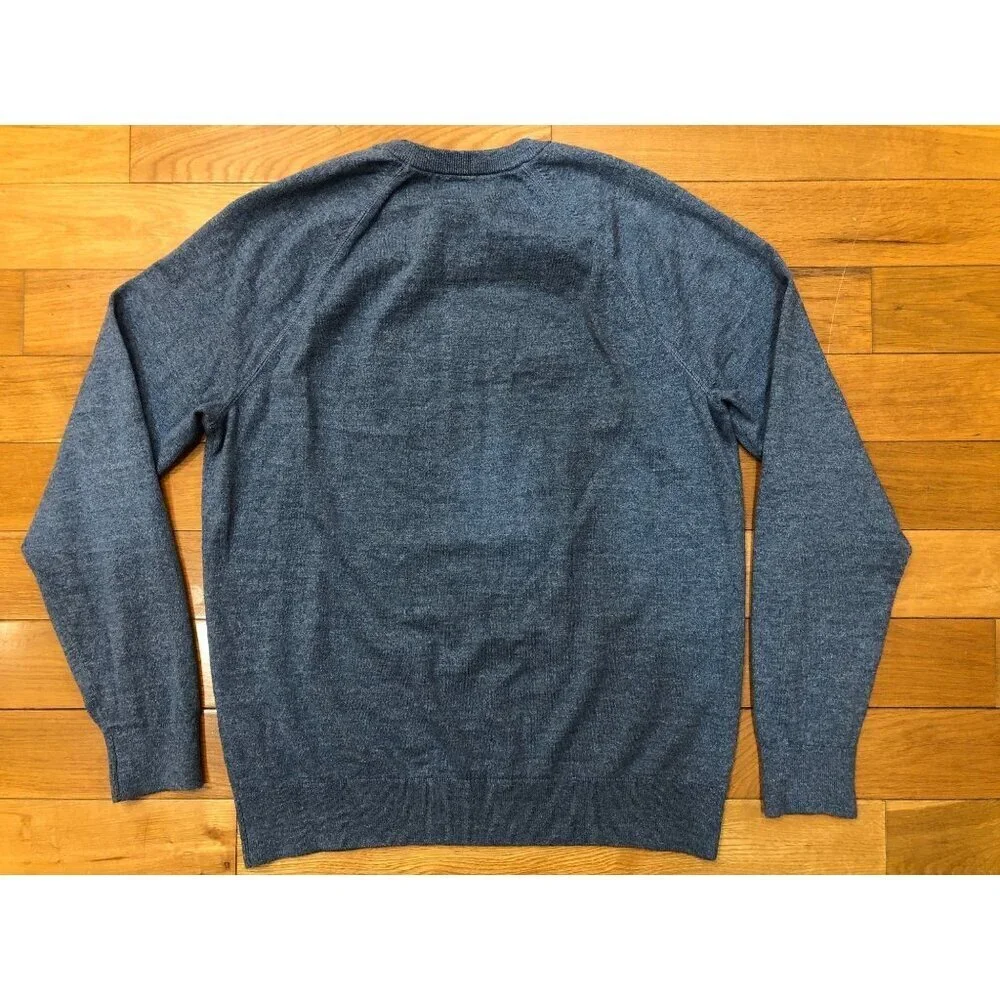Banana Republic 100% Organic Cotton Crew Neck Blue Sweater Size M
